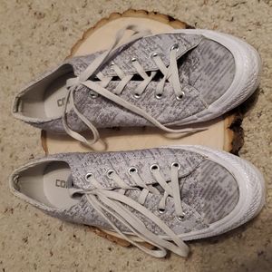 Converse All Star Gray & White Textile Sneakers Sz 7